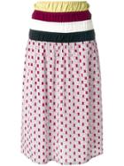 Marni Ruched Waist Printed Midi Skirt - Multicolour