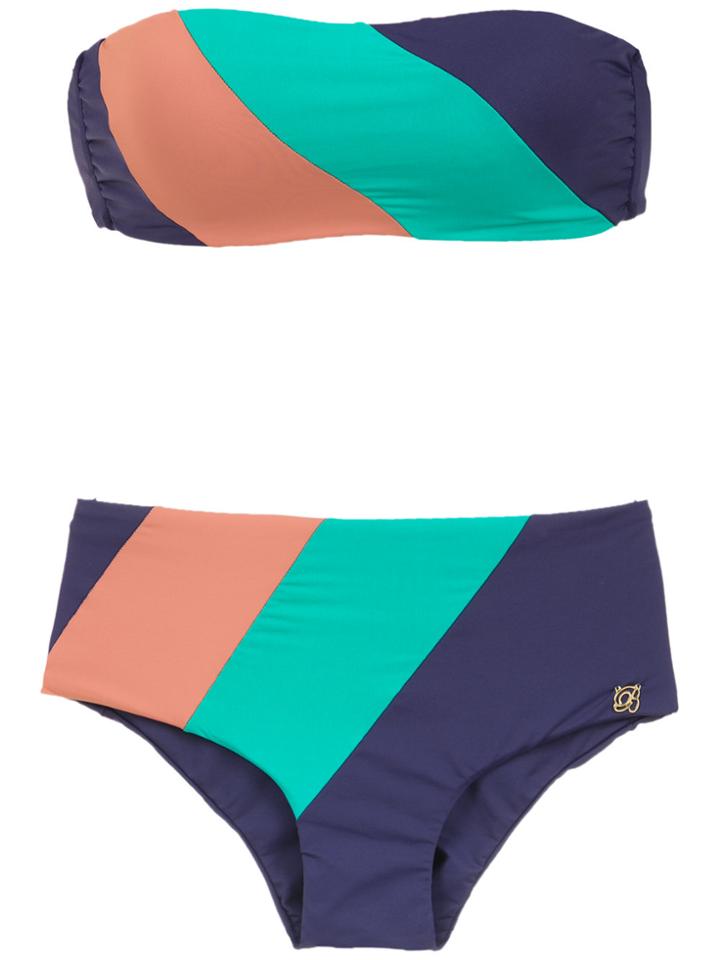 Brigitte 3 Cores Bikini Set - Blue