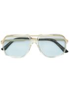 Gucci Eyewear Aviator Square Glasses - Metallic