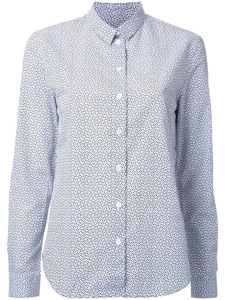 Maison Kitsuné Clover Print Shirt, Women's, Size: 36, White, Cotton