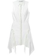 Proenza Schouler Fringed Hem Dress, Women's, Size: 4, White, Cotton