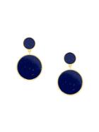 Eshvi Circular Drop Earrings - Blue