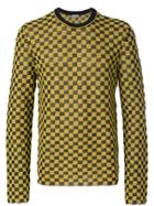 Lanvin Checker Patterned Sweater - Yellow & Orange