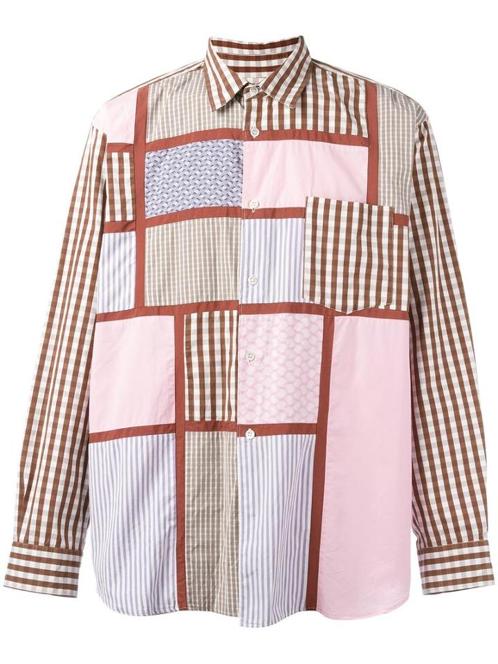 Comme Des Garçons Vintage Patchwork Gingham Check Shirt, Men's, Size: Medium