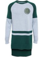 Astrid Andersen Long-line Varsity Sweater - Grey