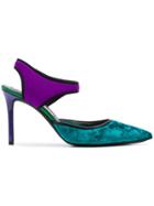 Emilio Pucci Slingback Colour-block Pumps - Blue