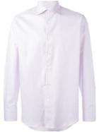 Canali Cutaway Collar Shirt, Men's, Size: 44, Pink/purple, Cotton