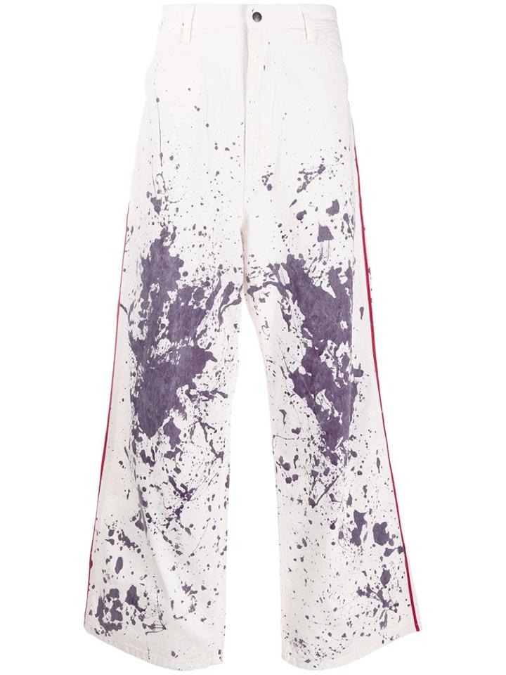 Needles Line Painter Trousers - White