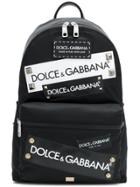 Dolce & Gabbana Logo Patch Vulcano Backpack - Black