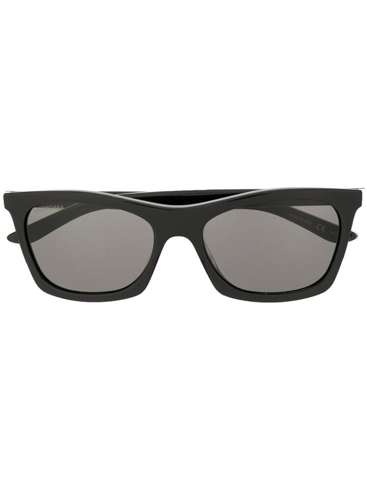 Balenciaga Eyewear Square Logo Sunglasses - Black