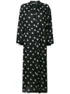 Nanushka Polka Dot Print Dress - Black