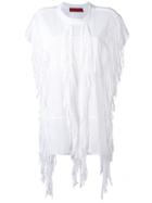 Di Liborio Fringed T-shirt, Women's, Size: 38, White, Cotton