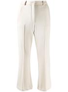 8pm Flared Cropped Trousers - Neutrals