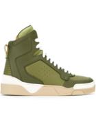 Givenchy Tyson Hi-top Sneakers, Men's, Size: 42.5, Green, Calf Leather/leather/rubber