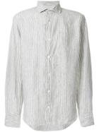 Eleventy Striped Fitted Shirt - White