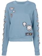 As65 Embroidered Sweatshirt - Blue