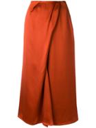 Sies Marjan Wrap Pleat Midi Skirt - Yellow & Orange