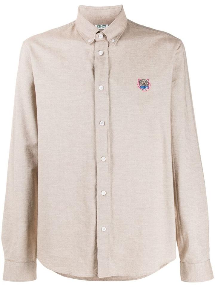 Kenzo Tiger Button-down Shirt - Neutrals