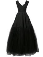 Christian Siriano Off-shoulder Tulle Gown - Black