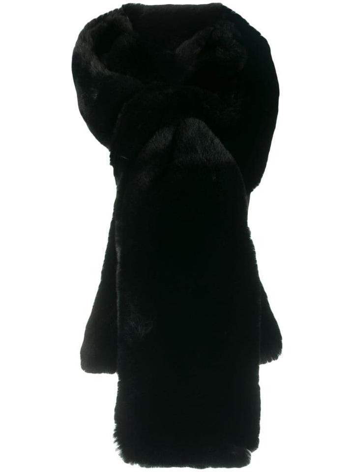Apparis Luna Faux Fur Scarf - Black
