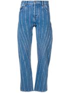 Mugler Stitched Baggy Jeans - Blue