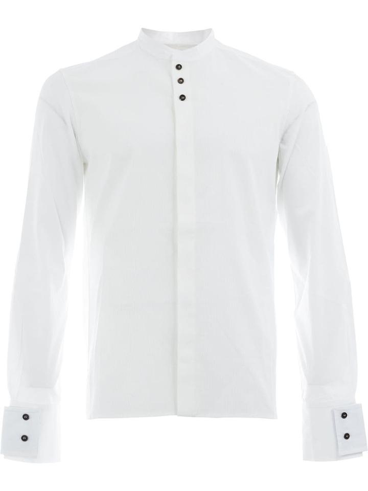 Wales Bonner Textured Mandarin Collar Shirt - White