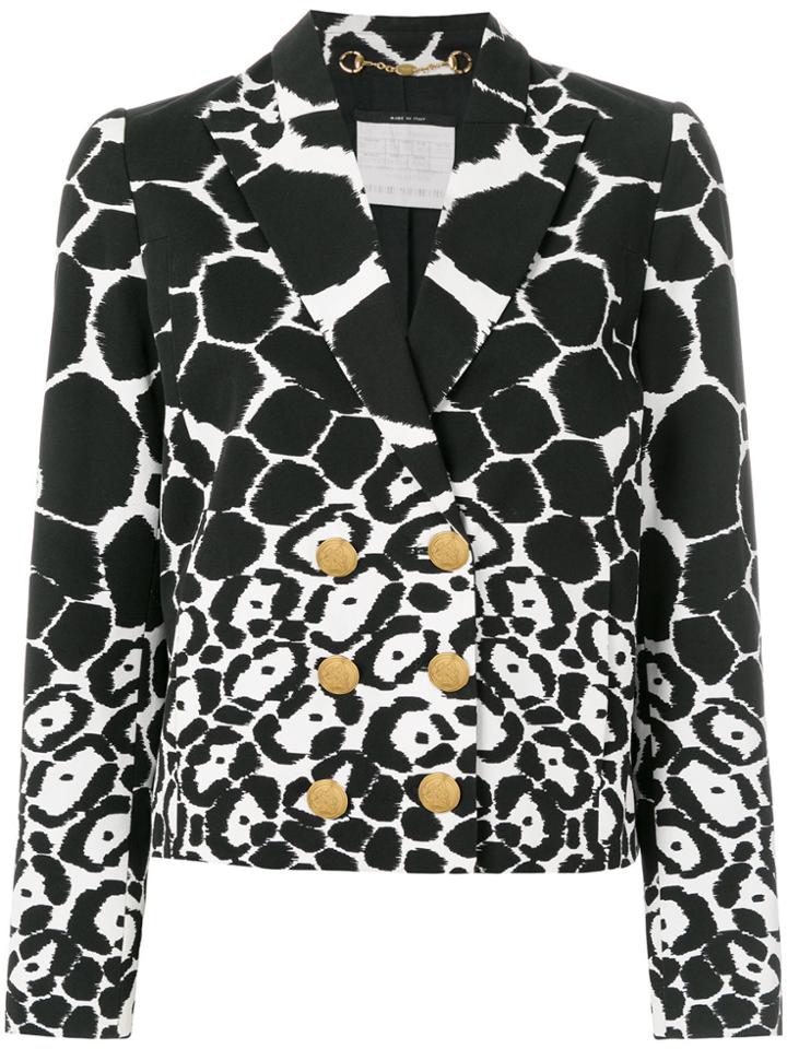 Gucci Vintage Animal Print Double-breasted Jacket - Black