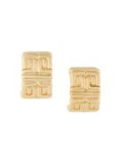 Givenchy Pre-owned Givenchy Logo Earrings - Gold