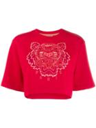 Kenzo Tiger Cropped T-shirt - Red