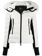 Moncler Grenoble Fur Trim Hooded Padded Jacket - White