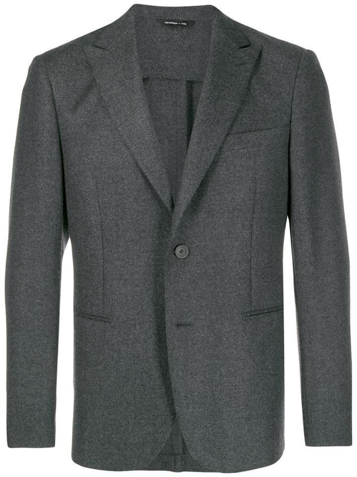 Tonello Fitted Single-breasted Blazer - Grey