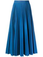 Maison Margiela Pleated Midi Skirt - Blue