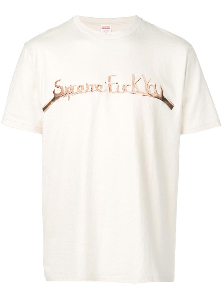 Supreme Embroidered T-shirt - Neutrals