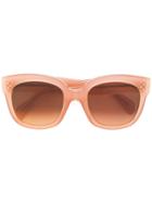 Céline Eyewear Oversized Rectangle Frame Sunglasses - Nude & Neutrals