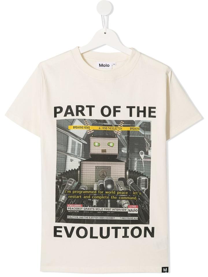 Molo Teen Robot Print T-shirt - White