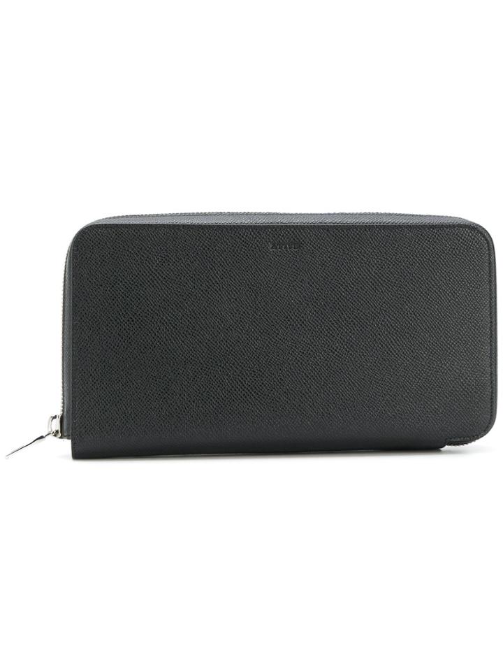 Bally Multiple Card Slots Zipped Wallet - Black