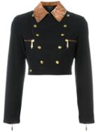 Jean Paul Gaultier Vintage Snakeskin Effect Collar Jacket, Women's, Size: 40, Black