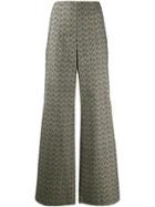 Batsheva Floral Print Palazzo Trousers - Blue