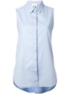 3.1 Phillip Lim Sleeveless Shirt, Women's, Size: 2, Blue, Cotton