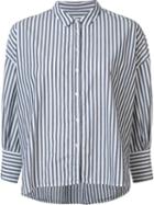 Nili Lotan Fine Stripe Shirt, Women's, Size: Large, White, Cotton