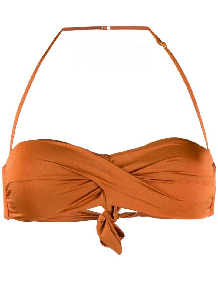 Mc2 Saint Barth Twist Bandeau Bikini Top - Orange
