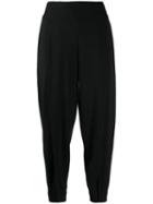 Issey Miyake Tapered Cropped Trousers - Black