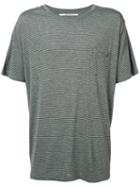 Robert Geller - Striped T-shirt - Men - Rayon - 48, Grey, Rayon