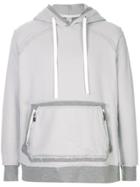 Carpe Diem Raw Hem Hoodie - Grey