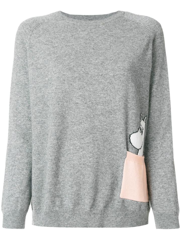 Chinti & Parker Moomin Peek Pocket Jumper - Grey