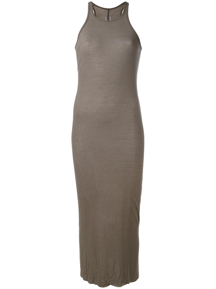 Rick Owens - Racerback Tank Dress - Women - Silk/viscose - 44, Green, Silk/viscose