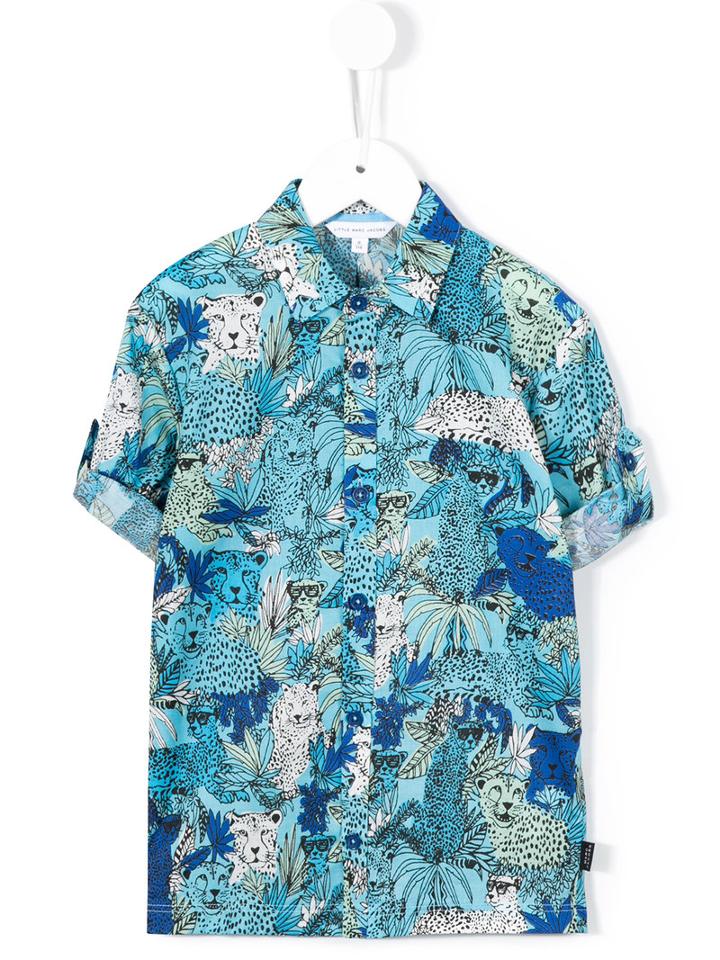 Little Marc Jacobs Printed Shortsleeved Shirt, Boy's, Size: 12 Yrs, Blue