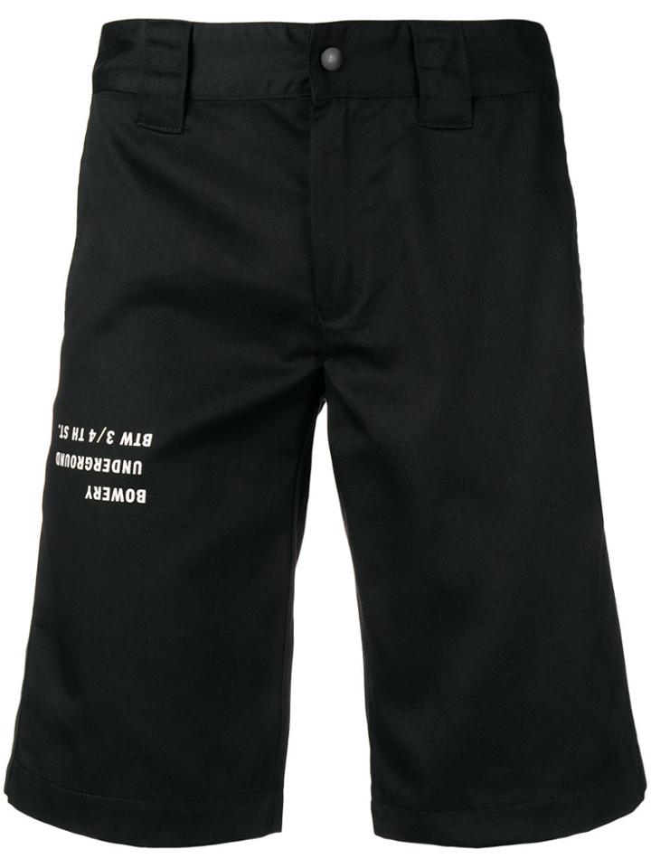 Upww Side-stripe Shorts - Black