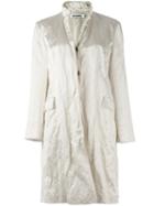 Jil Sander Single-breasted Coat, Women's, Size: 36, Nude/neutrals, Cotton/viscose/metal/cupro