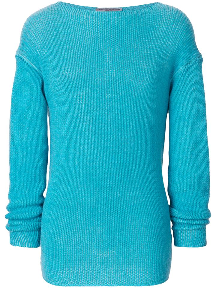 Ermanno Scervino Round Neck Knit Jumper - Blue